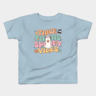 Thick Thighs and Spooky Vibes Kids T-Shirt